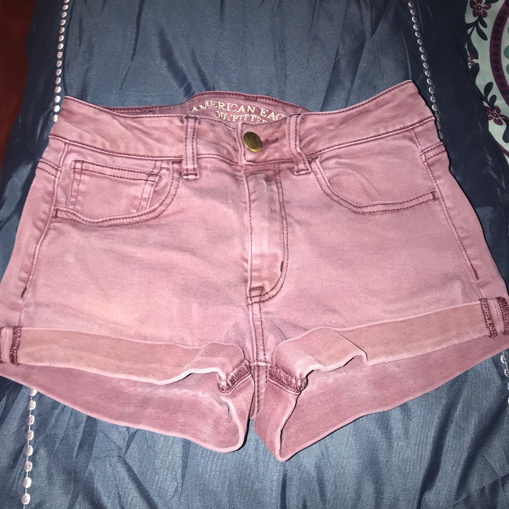 AEO Maroon Shorts